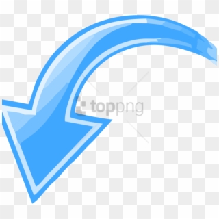 Free Png Arrow Pointing Left Down Png Image With Transparent - Curved Arrow Pointing Down, Png Download