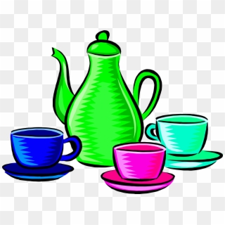 Coffee Pot And Colour Image Png - Cup Is Near The Pot Clipart, Transparent Png