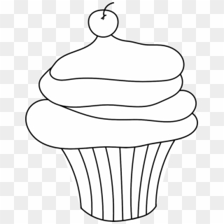 Pin Cupcake Clipart Outline, HD Png Download