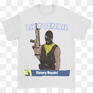 Fortnite White Tee - Assault Rifle, HD Png Download