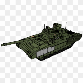 T 14 Armata Tank Perspective View Png Clipart Cartoon - Churchill Tank, Transparent Png