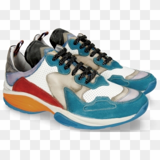 Sneakers Kobe 1 Suede Pattini Aqua Milled Perfo White - Melvin & Hamilton, HD Png Download