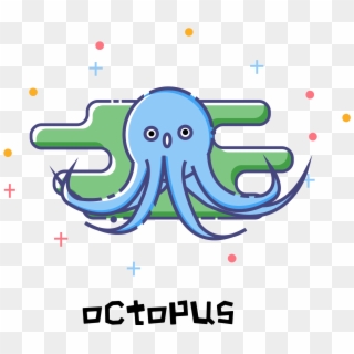 Octopus Sea Animals Simple Png And Vector Image - Vector Graphics, Transparent Png
