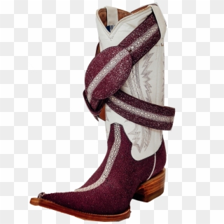 The Selena Boot, A Deep Purple With A White Stripe, HD Png Download