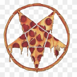 #pizza #pizzalover #satanic #pentagram #worship #tumblr - Satan Pizza, HD Png Download