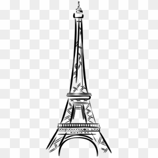 Egypt Eiffel Tower Cafe - Eiffel Tower Black And White Png, Transparent Png