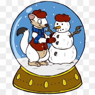 Wesley Snowglobe Button - Cartoon, HD Png Download