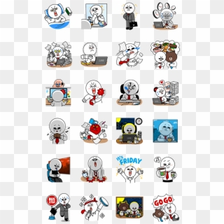 Chief Moonʹs Battle As An Office Worker - Line Sticker Office, HD Png Download