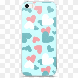 Creative Design A-focus Pink Blue White Hearts Iphone - Mobile Phone Case, HD Png Download