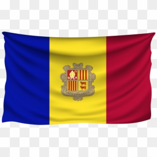 Andorra Wrinkled Flag - Andorra Flag, HD Png Download