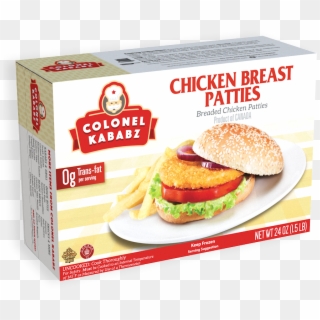 Breaded Chicken Breast Patties - Fast Food, HD Png Download