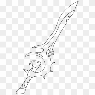 Drawn Free Clipart - Cool Sword Line Drawing, HD Png Download