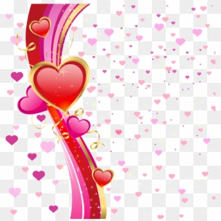 Hearts Background Png - Background Valentine Vector, Transparent Png