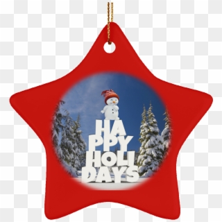 Crafted Ceramic Christmas Tree Ornament Snow Baby Happy - Fijne Kerstdagen En Een Gelukkig Nieuwjaar, HD Png Download