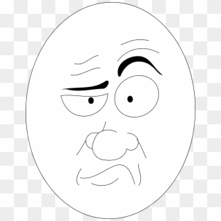 Afraid Face Clip Art Black And White, HD Png Download