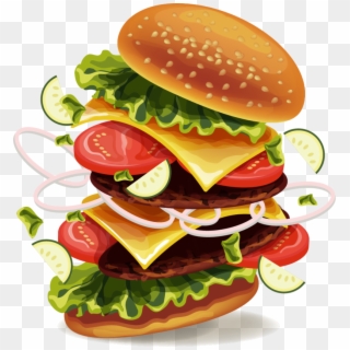 King Hamburger Burger Food Drink Fries Dog - Burger Vector Png, Transparent Png