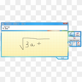Math Input Panel Uses The Math Recognizer That's Built - Math Input Panel In Windows 7, HD Png Download