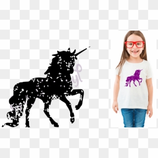 Svg Distressed Grunge Unicorn Silhouette Svg Design - Unicorn Silhouette Png Clipart, Transparent Png
