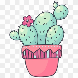 Drawing Cactus Adorable Transparent Clipart Free Download - Cute Cactus Transparent Background, HD Png Download