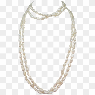 Vintage Fresh-water Pearls Necklace And Bracelet - Pearls Chain Png, Transparent Png