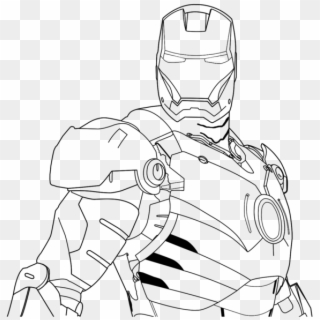 Best - Line Art Iron Man, HD Png Download