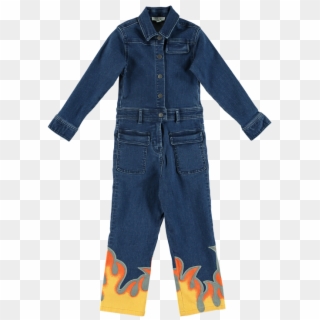 Stella Mccartney Kids Keira Denim Flame Overall - One-piece Garment, HD Png Download