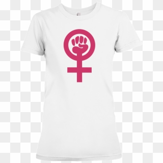 Women's Power Symbol Cotton T Shirt - Woman Symbol, HD Png Download ...