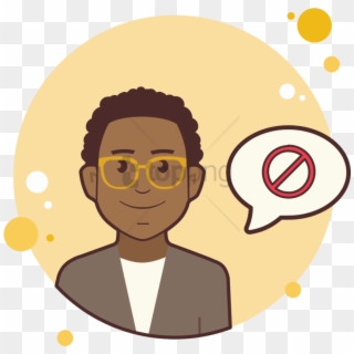 Free Png Man In Yellow Glasses Stop Sign Icon - Portable Network Graphics, Transparent Png