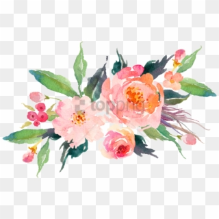 Free Png Transparent Watercolor Flowers Png Image With - Pink Watercolor Flower Transparent, Png Download