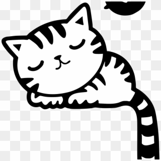 Kitten Clipart Black And White, HD Png Download