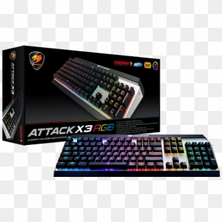 Review Cougar Attack X3 Rgb Mechanical Keyboard - Cougar Attack X3 Rgb, HD Png Download