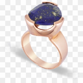 Lapis Lazuli Rose Gold Ring - Engagement Ring, HD Png Download