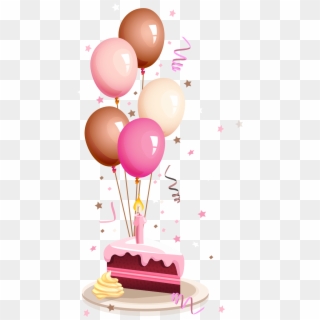 #ftestickers #balloons #streamers #cake #birthday - Happy Birthday Card Png, Transparent Png