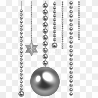 Free Png Christmas Silver Beads Png - Гирлянда Бусы Пнг, Transparent Png