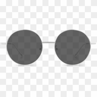 Front View Of Exciter Black Round Sunglasses Made From - Sunglasses Front View, HD Png Download