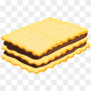 Sandwich Biscuit With Chocolate Png Clipart Picture - Biscuit Clipart Png, Transparent Png