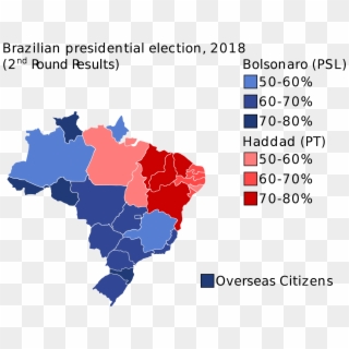 Brazil Election Results 2018 , Png Download - Brazilian Presidential Election 2018, Transparent Png