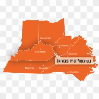 Map Of Kentucky And Surrounding States - University Of Pikeville, HD Png Download
