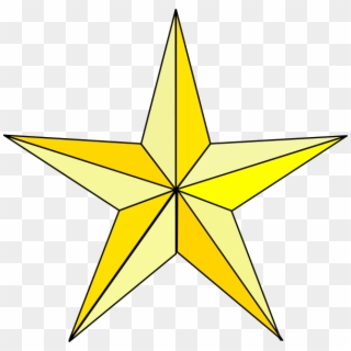Texas Star Clip Art At Clker - Transparent Background Golden Star, HD Png Download