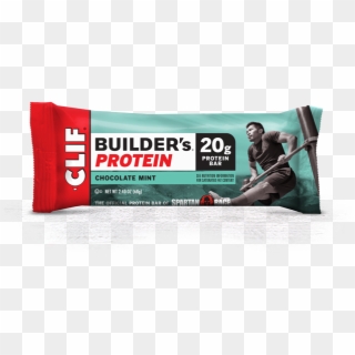 Chocolate Mint Packaging - Clif Builder's Protein Bar, HD Png Download