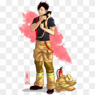 Kuroo Firefighter By Jeannette11 Kuroo Firefighter - Firefighter Fan Art, HD Png Download