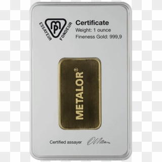 Pure Gold Bars 1 Oz Lbma-approved Brand - Silver, HD Png Download