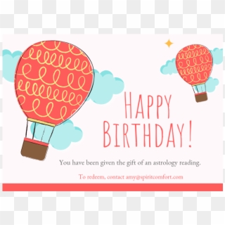 Happy Birthday Gift Certificate Copy - Happy Birthday Card, HD Png Download