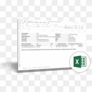 Download Your Free Bid Tabulation Excel Spreadsheet - Microsoft Excel, HD Png Download