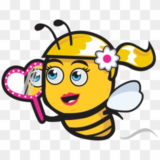 Bee Icon Logo Cartoon Beautiful Png Image - Female Bee, Transparent Png