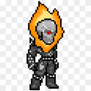Ghost Rider - Ghost Rider Pixel Art, HD Png Download