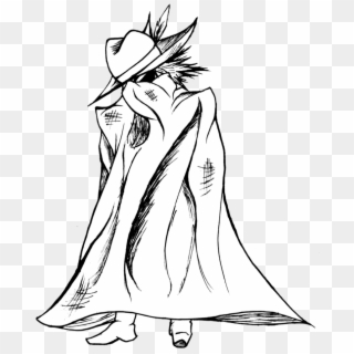 Drawing Cloaks Cloaked Woman - White Cloaked Man, HD Png Download