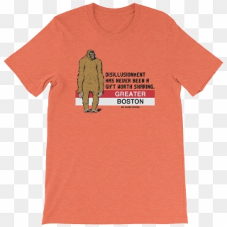 Sasquatch Color Mockup Flat Front Heather Orange - T-shirt, HD Png Download