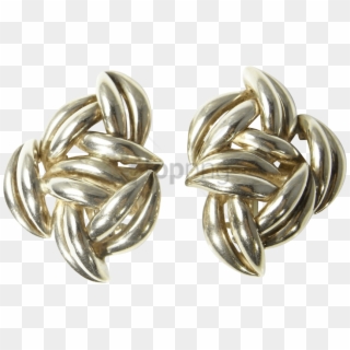 Free Png Sterling Silver Clip On Earrings Png Image - Body Jewelry, Transparent Png