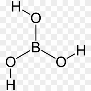 543px Boric Ac - Boric Acid Structure, HD Png Download
